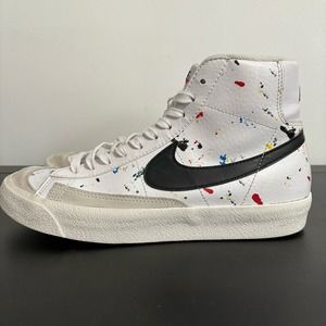 Nike Blazer Mid '77 GS Paint Splatter High Top Sneakers Size 8 | Kids 6.5